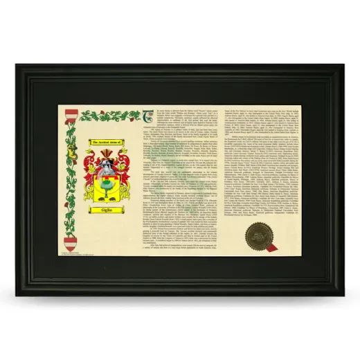 Giglio Deluxe Armorial Landscape Framed- Black