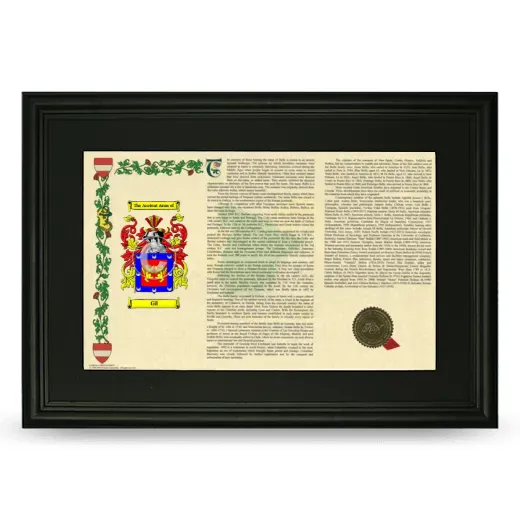 Gil Deluxe Armorial Landscape Framed- Black