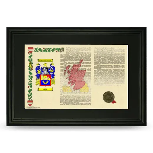 Gillis Deluxe Armorial Landscape Framed- Black