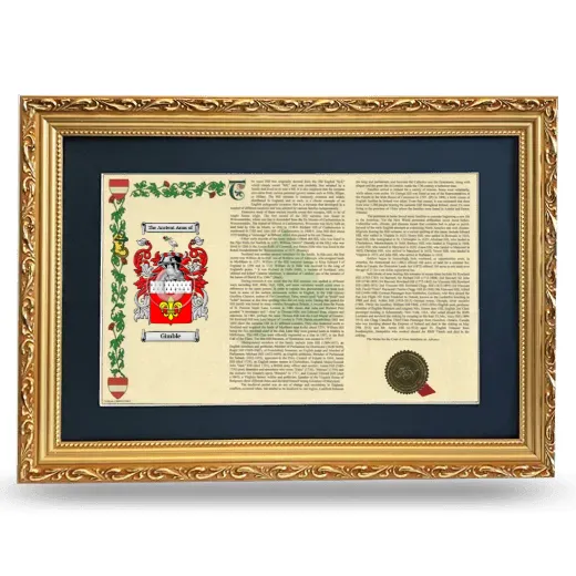 Gimble Deluxe Armorial Landscape Framed - Gold
