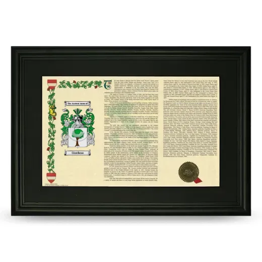 Giordano Deluxe Armorial Landscape Framed- Black