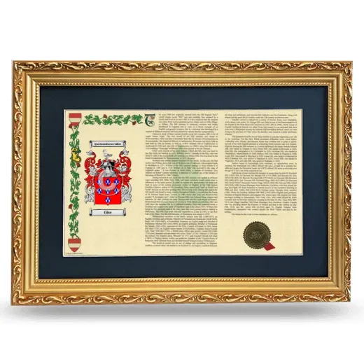 Gise Deluxe Armorial Landscape Framed - Gold