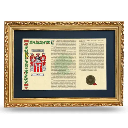 Gitter Deluxe Armorial Landscape Framed - Gold