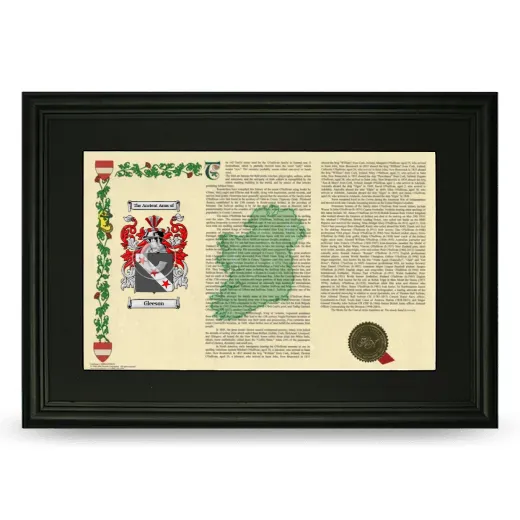 Gleeson Deluxe Armorial Landscape Framed- Black