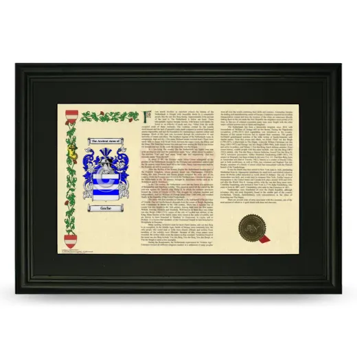 Goche Deluxe Armorial Landscape Framed- Black