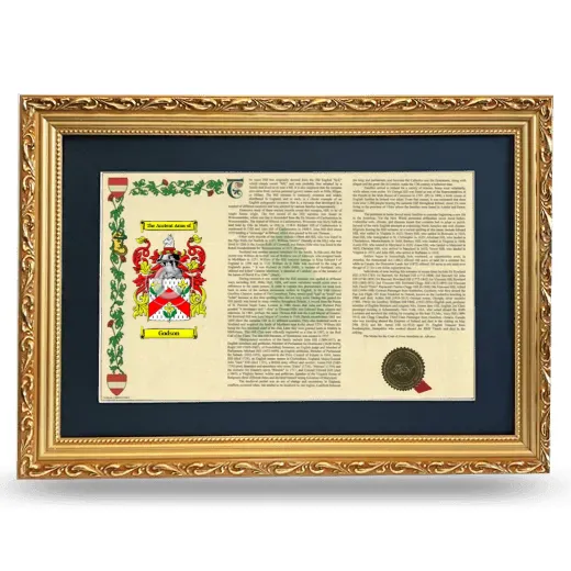 Godson Deluxe Armorial Landscape Framed - Gold