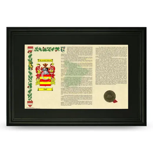 Goel Deluxe Armorial Landscape Framed- Black