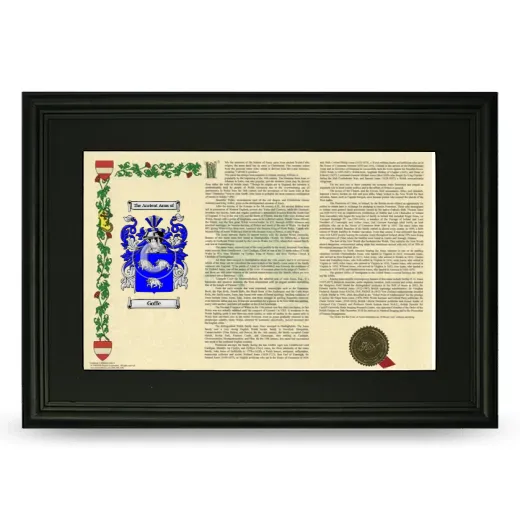 Goffe Deluxe Armorial Landscape Framed- Black