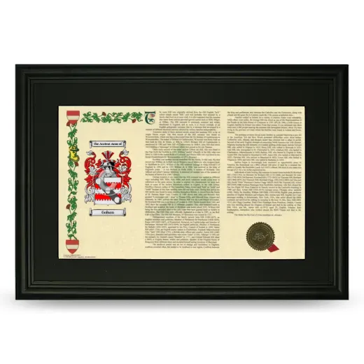 Golson Deluxe Armorial Landscape Framed- Black