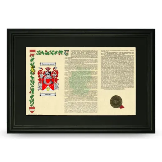 Gomer Deluxe Armorial Landscape Framed- Black