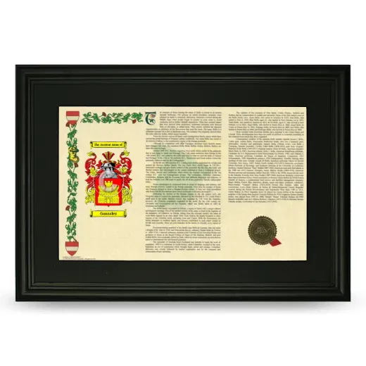 Gonzalez Deluxe Armorial Landscape Framed- Black