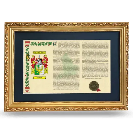 Goodloe Deluxe Armorial Landscape Framed - Gold