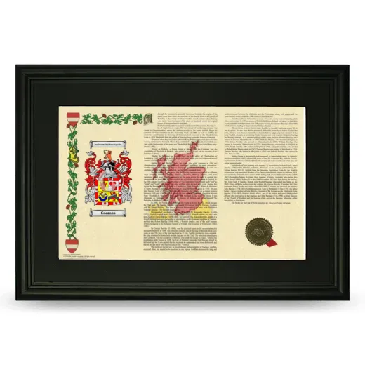 Goomas Deluxe Armorial Landscape Framed- Black