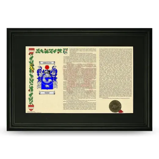 Goose Deluxe Armorial Landscape Framed- Black