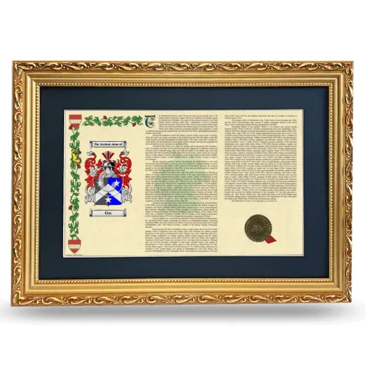 Gos Deluxe Armorial Landscape Framed - Gold