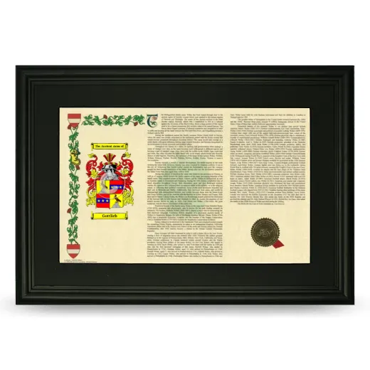 Gottlieb Deluxe Armorial Landscape Framed- Black