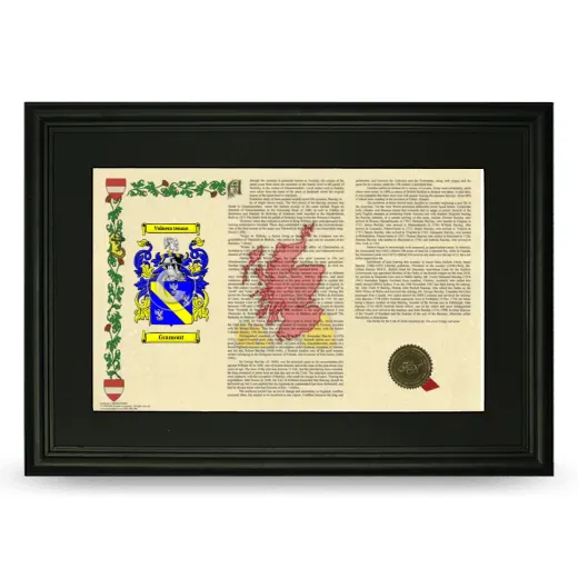 Gramont Deluxe Armorial Landscape Framed- Black