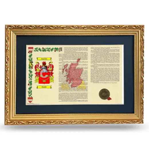 Grantt Deluxe Armorial Landscape Framed - Gold