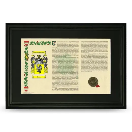 Grasse Deluxe Armorial Landscape Framed- Black