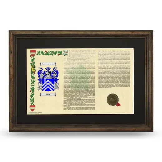 Grat Deluxe Armorial Landscape Framed - Brown