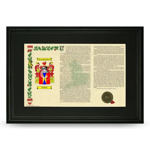 Grattan Deluxe Armorial Landscape Framed- Black