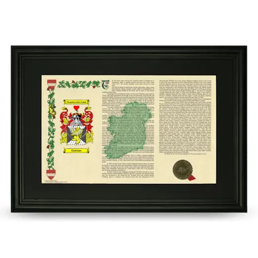 Grattan Deluxe Armorial Landscape Framed- Black