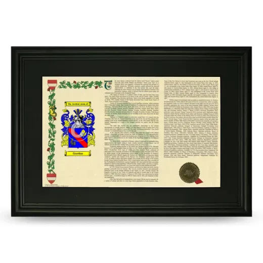 Gravina Deluxe Armorial Landscape Framed- Black