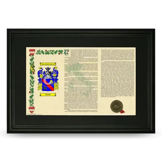 Grazio Deluxe Armorial Landscape Framed- Black