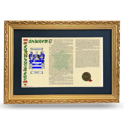 Greeve Deluxe Armorial Landscape Framed - Gold