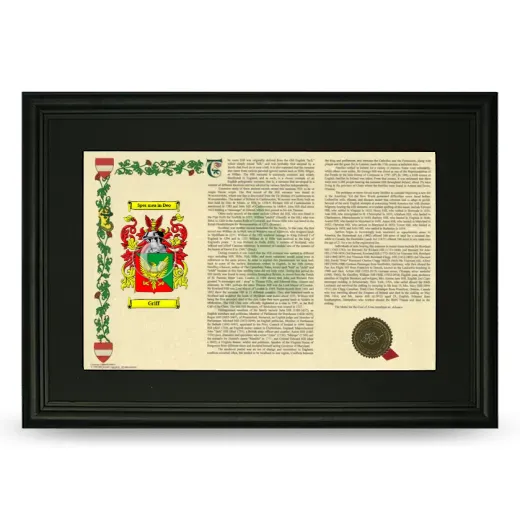 Griff Deluxe Armorial Landscape Framed- Black