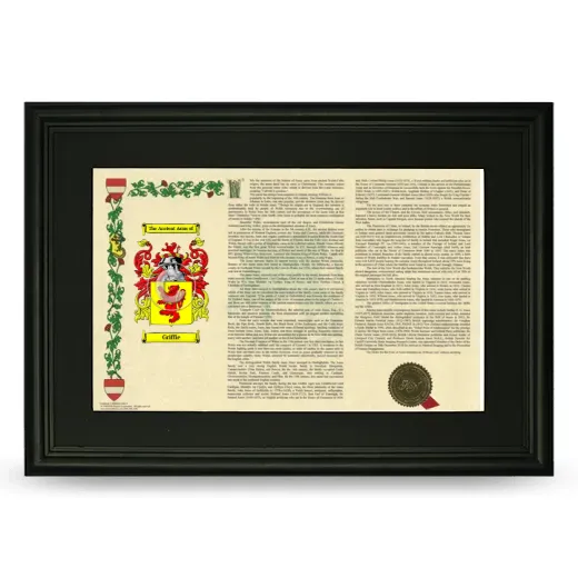 Griffie Deluxe Armorial Landscape Framed- Black
