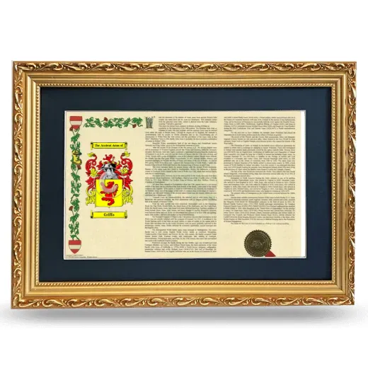 Griffo Deluxe Armorial Landscape Framed - Gold
