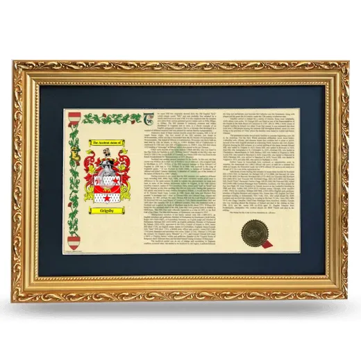 Grigsby Deluxe Armorial Landscape Framed - Gold