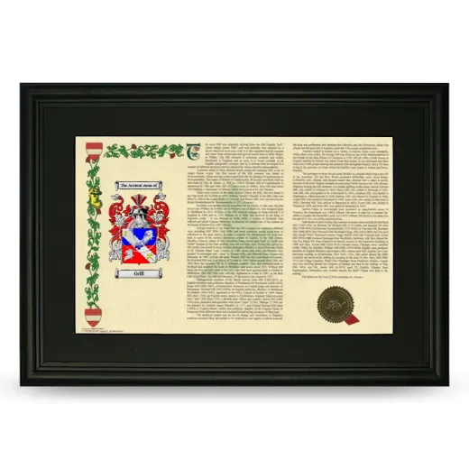 Grill Deluxe Armorial Landscape Framed- Black