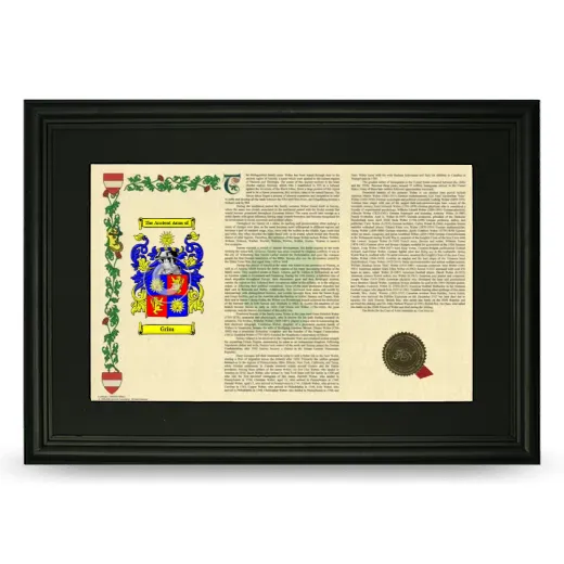 Grim Deluxe Armorial Landscape Framed- Black