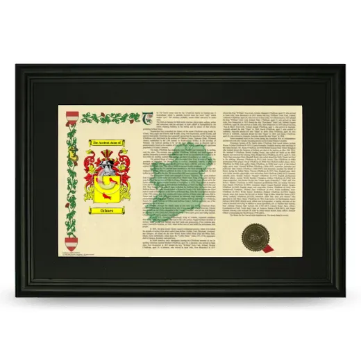 Grimes Deluxe Armorial Landscape Framed- Black