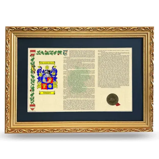 Grimmett Deluxe Armorial Landscape Framed - Gold