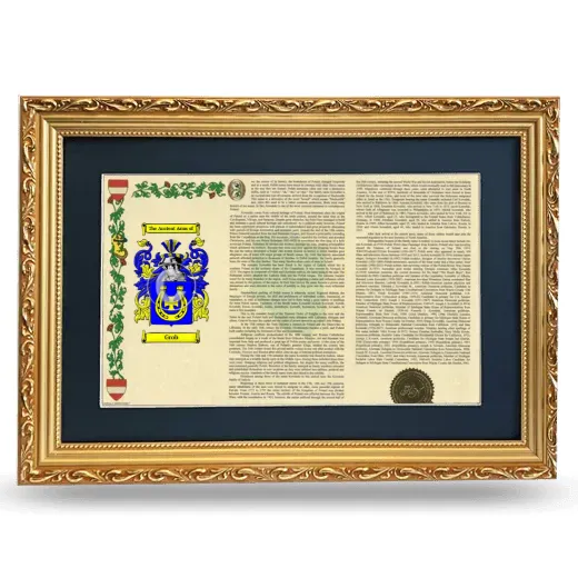 Grob Deluxe Armorial Landscape Framed - Gold