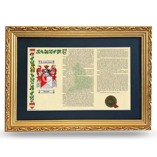 Grocott Deluxe Armorial Landscape Framed - Gold