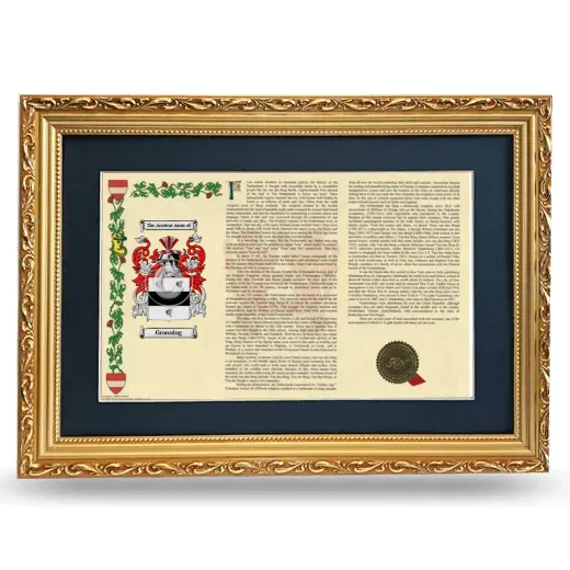 Gronning Deluxe Armorial Landscape Framed - Gold