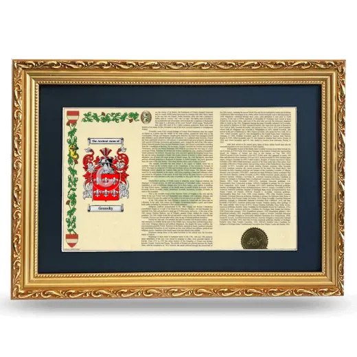 Gronsky Deluxe Armorial Landscape Framed - Gold