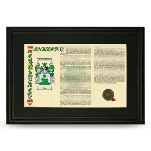 Gros Deluxe Armorial Landscape Framed- Black