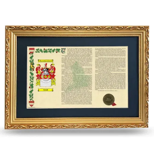 Groub Deluxe Armorial Landscape Framed - Gold