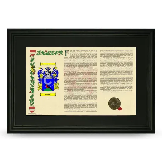 Guelle Deluxe Armorial Landscape Framed- Black