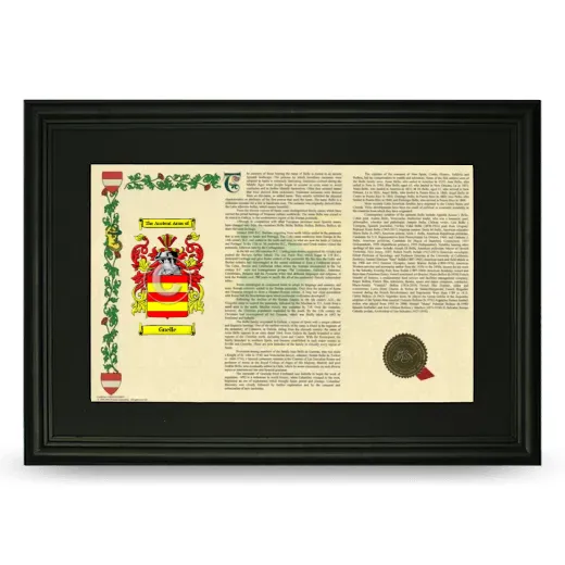 Guelle Deluxe Armorial Landscape Framed- Black
