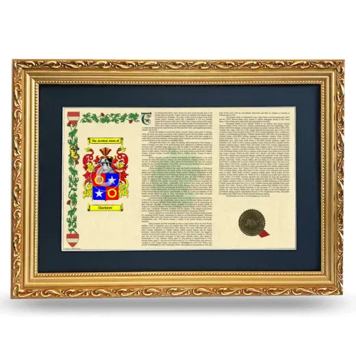 Guenter Deluxe Armorial Landscape Framed - Gold