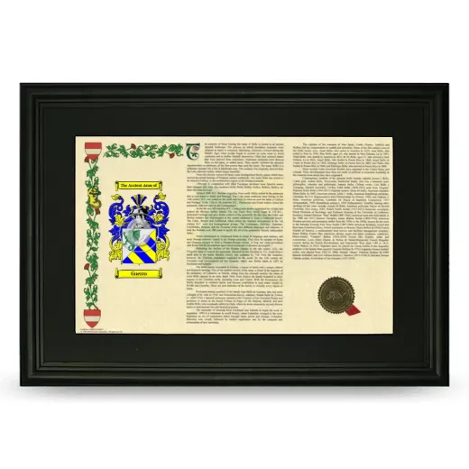 Guerro Deluxe Armorial Landscape Framed- Black