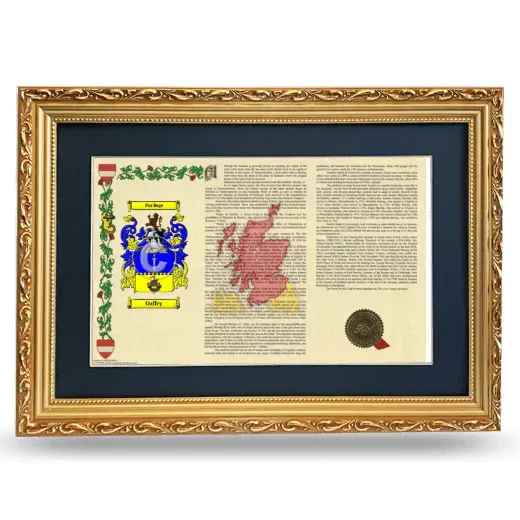 Guffey Deluxe Armorial Landscape Framed - Gold