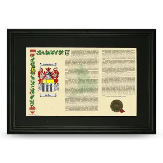 Guillett Deluxe Armorial Landscape Framed- Black