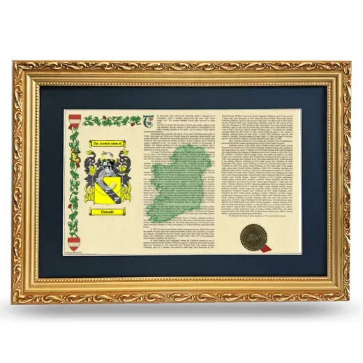 Gunnie Deluxe Armorial Landscape Framed - Gold